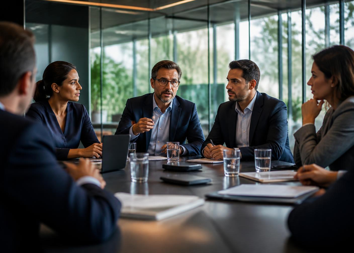 Reunião estratégica entre executivos